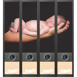 File Art ordneretiketten - Pasgeboren baby