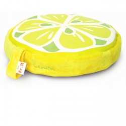 Rond kussen fruit citroen geel