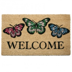 Deurmat Welcome met Vlinders
