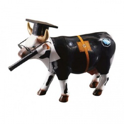 Cow Parade Cow Doutora (medium keramiek)