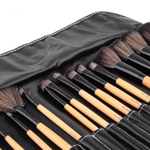 Professionele Bilderberg Beauty 24-delige make-up borstel set met Travel Case in cadeauverpakking