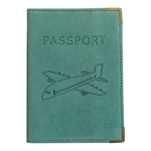 Vliegtuig Paspoort hoesje blauw