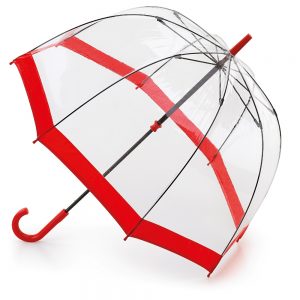 Paraplu transparant rode rand