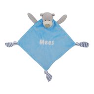 Knuffeldoekje Beertje blauw met naamborduring